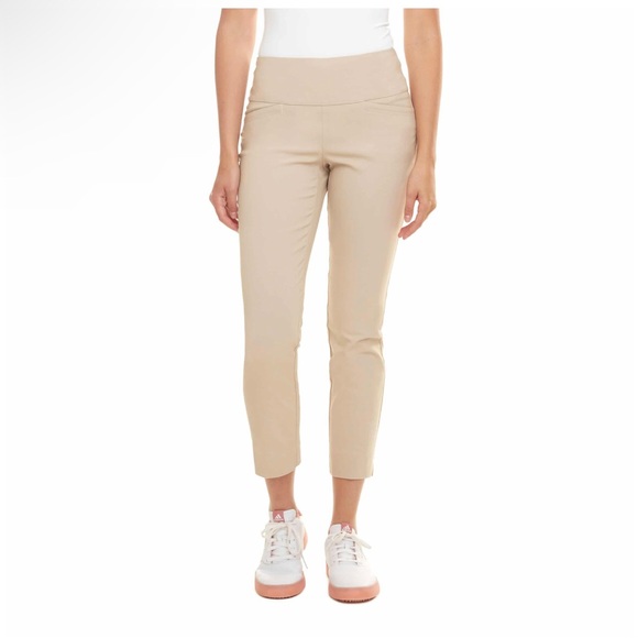 Swing Control Masters Ankle Pant Elasticized Waist W/Tummy Control Beige Size 12 - Picture 4 of 16